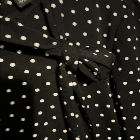 Ann Taylor size 12 classy black dress with white polka dots - Picture 2 of 7